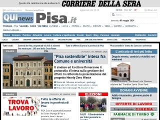 Screenshot sito: Qui News Pisa