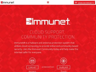 Screenshot sito: Immunet