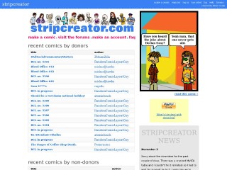 Screenshot sito: StripCreator