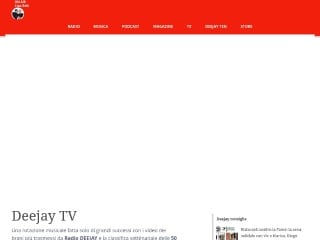 Screenshot sito: Deejay TV