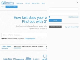 Screenshot sito: Gtmetrix