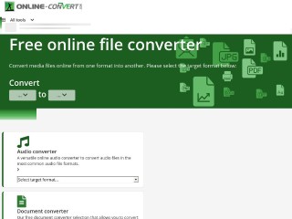 Screenshot sito: Online-Convert.com