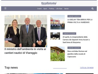 Screenshot sito: Versiliatoday.it
