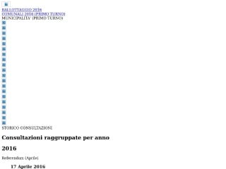Screenshot sito: Comune di Napoli