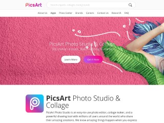Screenshot sito: PicsArt Photo Studio