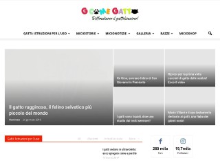 Screenshot sito: G come Gatto