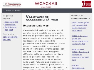 Screenshot sito: WCAG for All