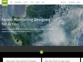 Screenshot sito: GlobalForestWatch