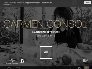 Screenshot sito: Carmen Consoli