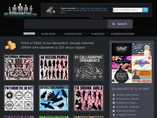 Screenshot sito: All-silhouettes.com