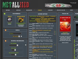 Screenshot sito: Metallized