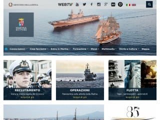 Screenshot sito: Marina Militare