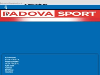 Screenshot sito: Padova Sport