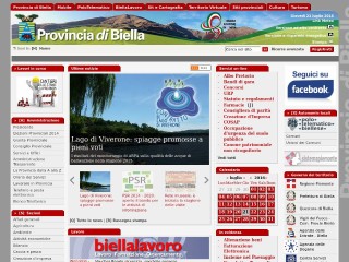 Screenshot sito: Provincia di Biella