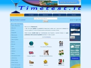 Screenshot sito: Timetest.it