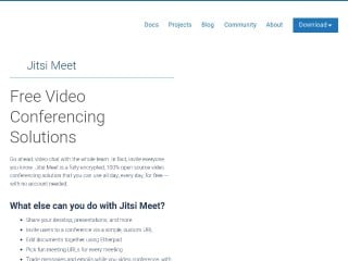 Screenshot sito: Jitsi Meet