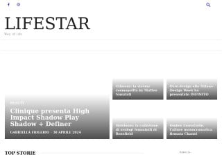 Screenshot sito: LifeStar.it