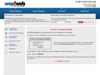 Screenshot sito: WopWeb Sondaggi