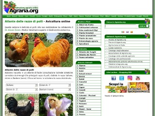 Screenshot sito: Atlante delle razze di polli
