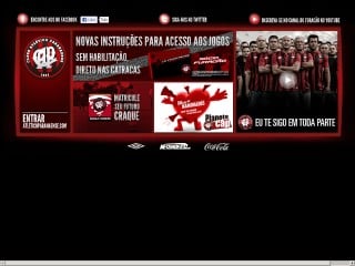 Screenshot sito: Atletico Paranaense