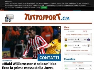 Screenshot sito: Tuttosport