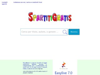 Screenshot sito: Spartitigratis