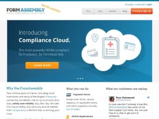 Screenshot sito: Formassembly.com