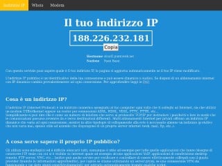 Screenshot sito: Indirizzo-ip.com