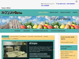 Screenshot sito: Pasqua a Milano