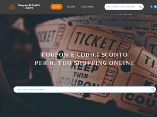 Screenshot sito: Coupon & Codici Sconto