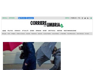 Screenshot sito: Corriere Dell'Umbria