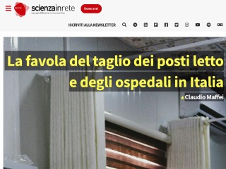 Screenshot sito: Scienzainrete.it