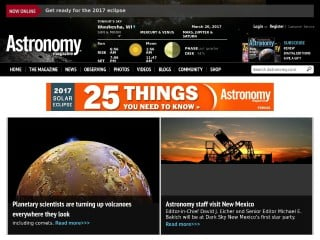 Screenshot sito: Astronomy.com