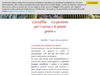 Screenshot sito: Cactofilia