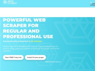 Screenshot sito: WebScraper.io