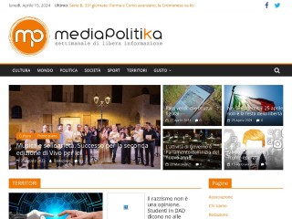 Screenshot sito: Mediapolitika