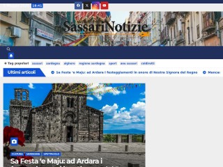 Screenshot sito: Sassari Notizie