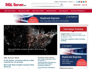 Screenshot sito: SQLServer