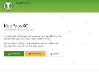 Screenshot sito: KeePassXC