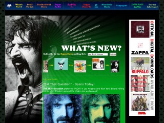 Screenshot sito: Frank Zappa