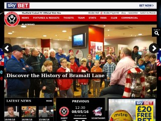 Screenshot sito: Sheffield United