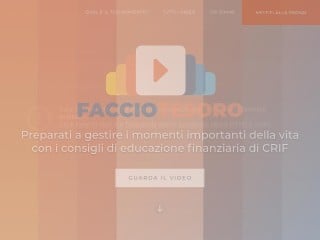 Screenshot sito: Faccio Tesoro