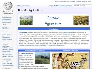 Screenshot sito: Portale Agricoltura