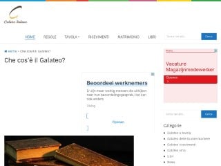 Screenshot sito: Galateo Italiano