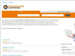Screenshot sito: Ricercare-Imprese.it