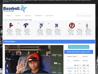 Screenshot sito: Baseball.it