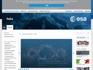 Screenshot sito: ESA Italia