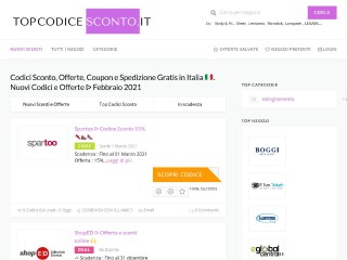 Screenshot sito: TopCodiceSconto.it