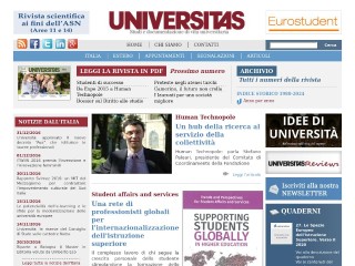 Screenshot sito: Rivista Universitas