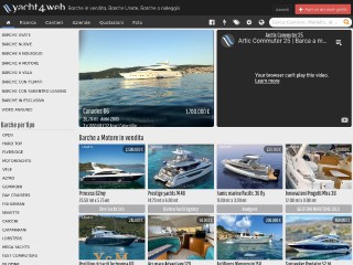 Screenshot sito: Yacht4web
